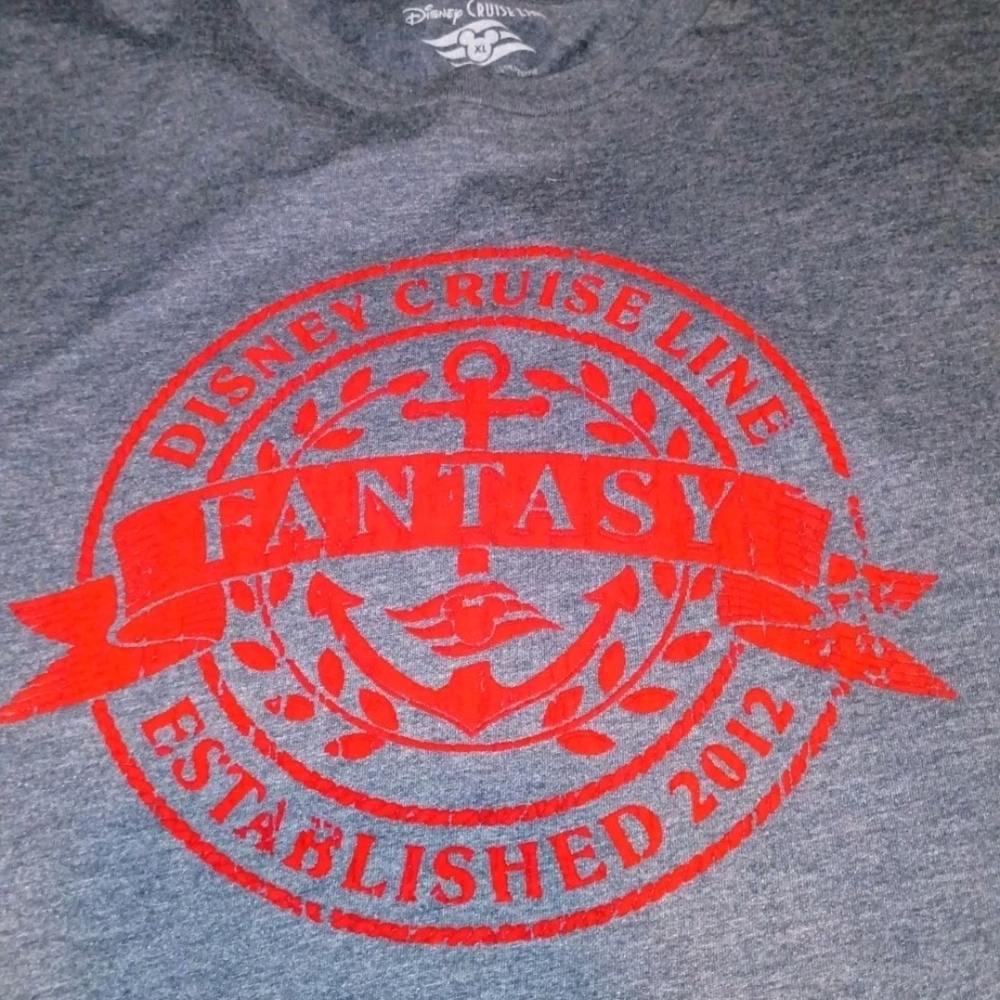 Disney Gray Tee with Red Fantasy Graphic